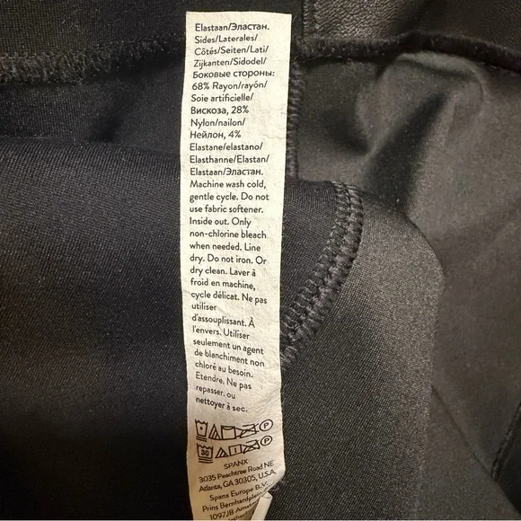 Spanx‎ Womens Leather-Like Combo Fitted Sheath Dress Size 1X Luxe Black NWOT - Picture 9 of 9